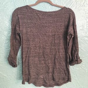 Gray Boatneck Ann Taylor Loft Top S Small